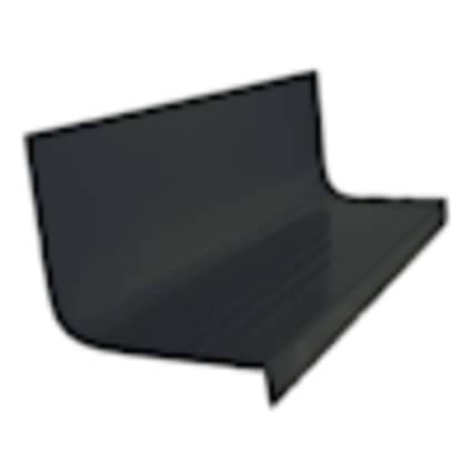 Roppe Rubber Raised Circular Stair Tread and Riser Square Nose 20.44" x 72" Black
